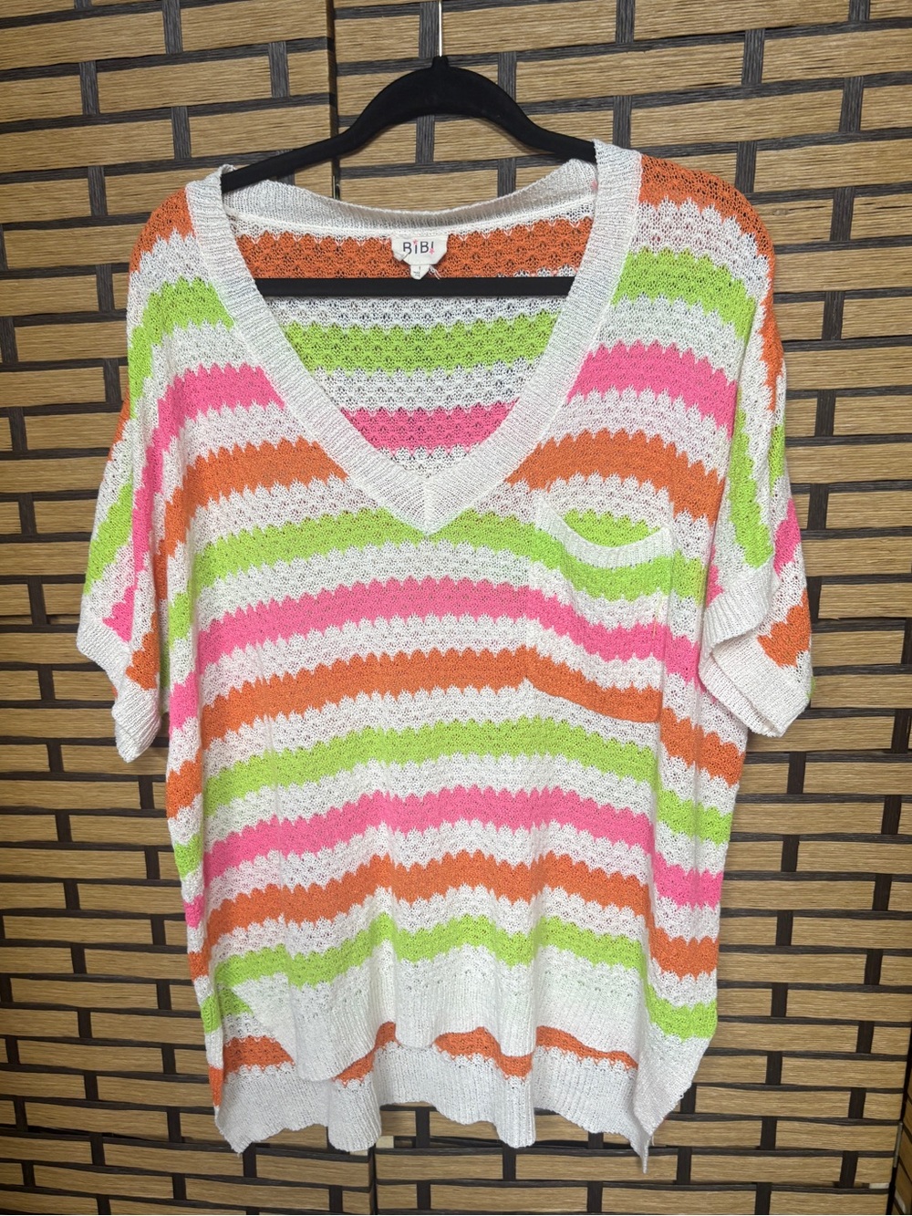 Bibi stripe top size large